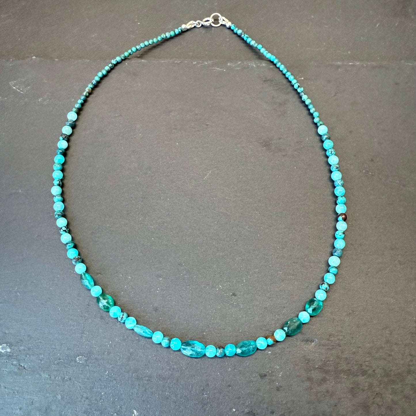 Clarity & Truth Talisman: Apatite, Amazonite and Turquoise Gemstone Necklace