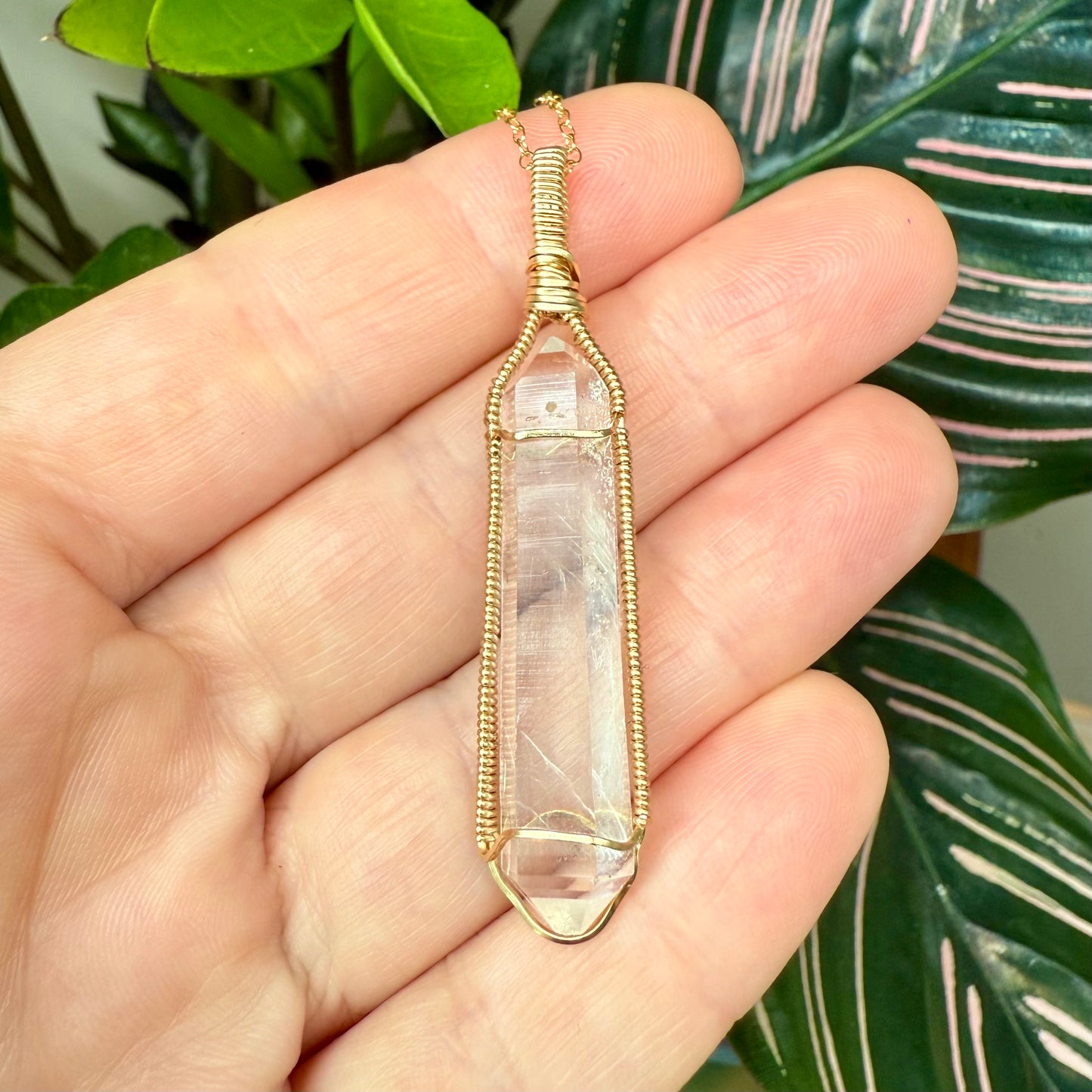 Lemurian Quartz Crystal Pendant