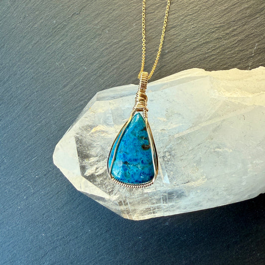 Shattuckite Stone Pendant