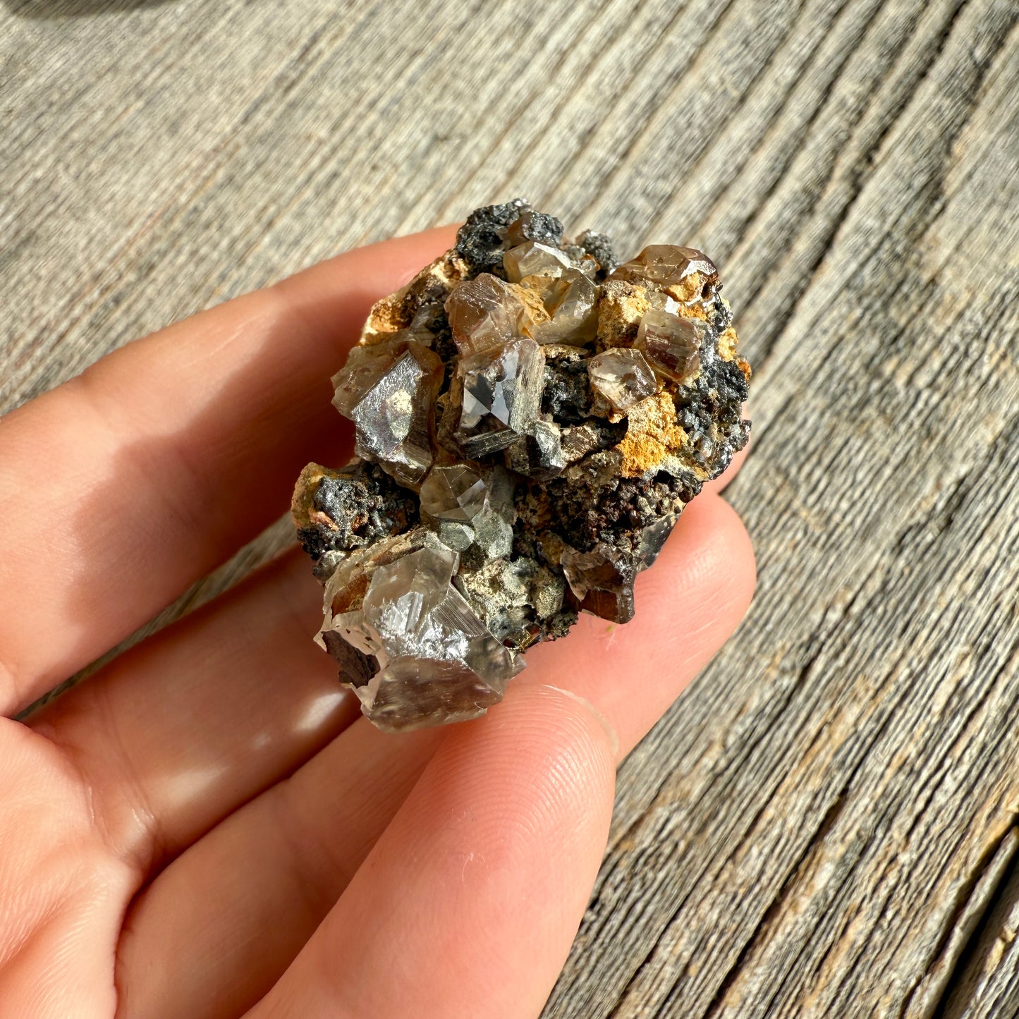 Cerussite with Barite and Galena - Raw Mineral Specimen