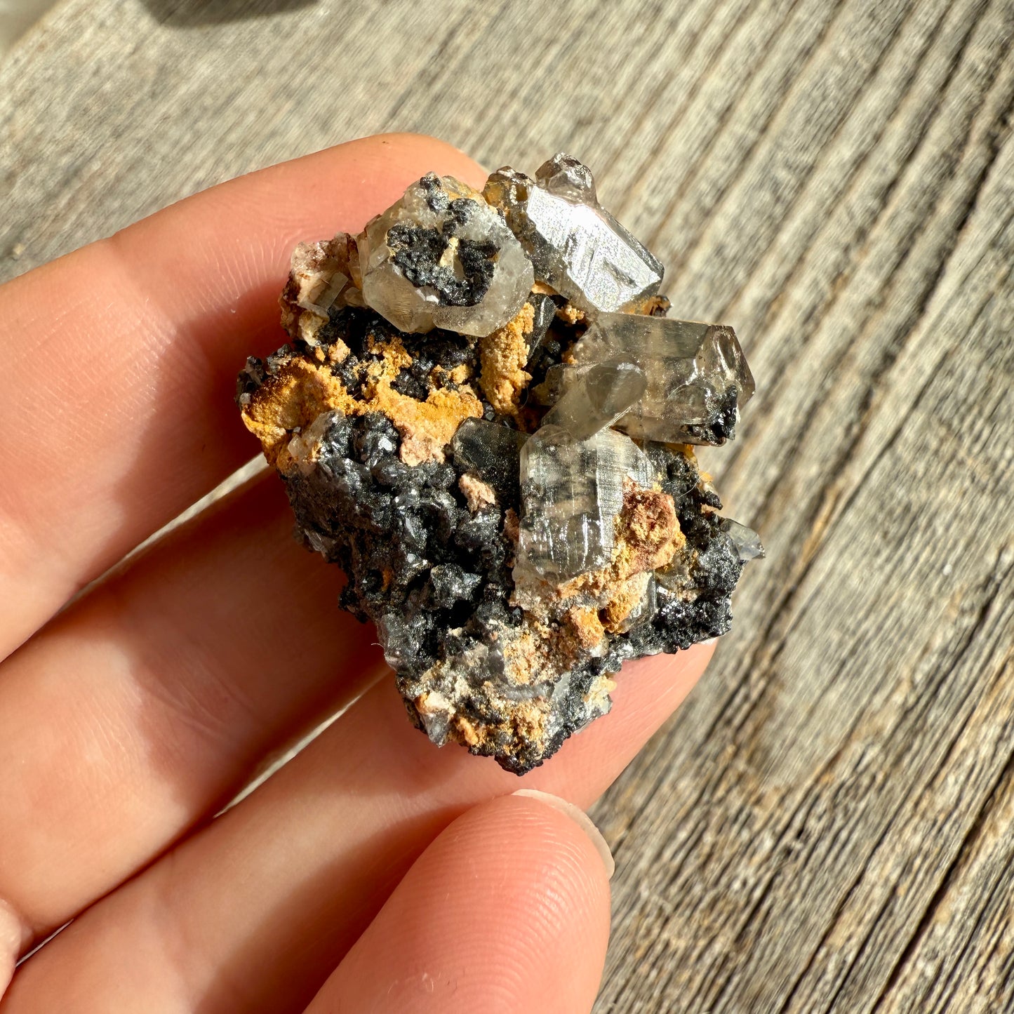 Cerussite with Barite and Galena - Raw Mineral Specimen