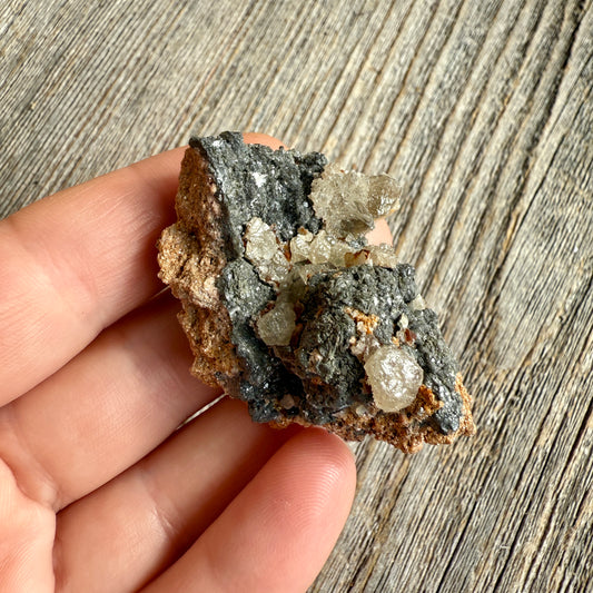 Cerussite with Barite and Galena - Raw Mineral Specimen