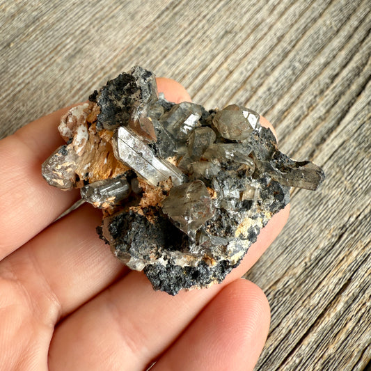 Cerussite with Barite and Galena - Raw Mineral Specimen
