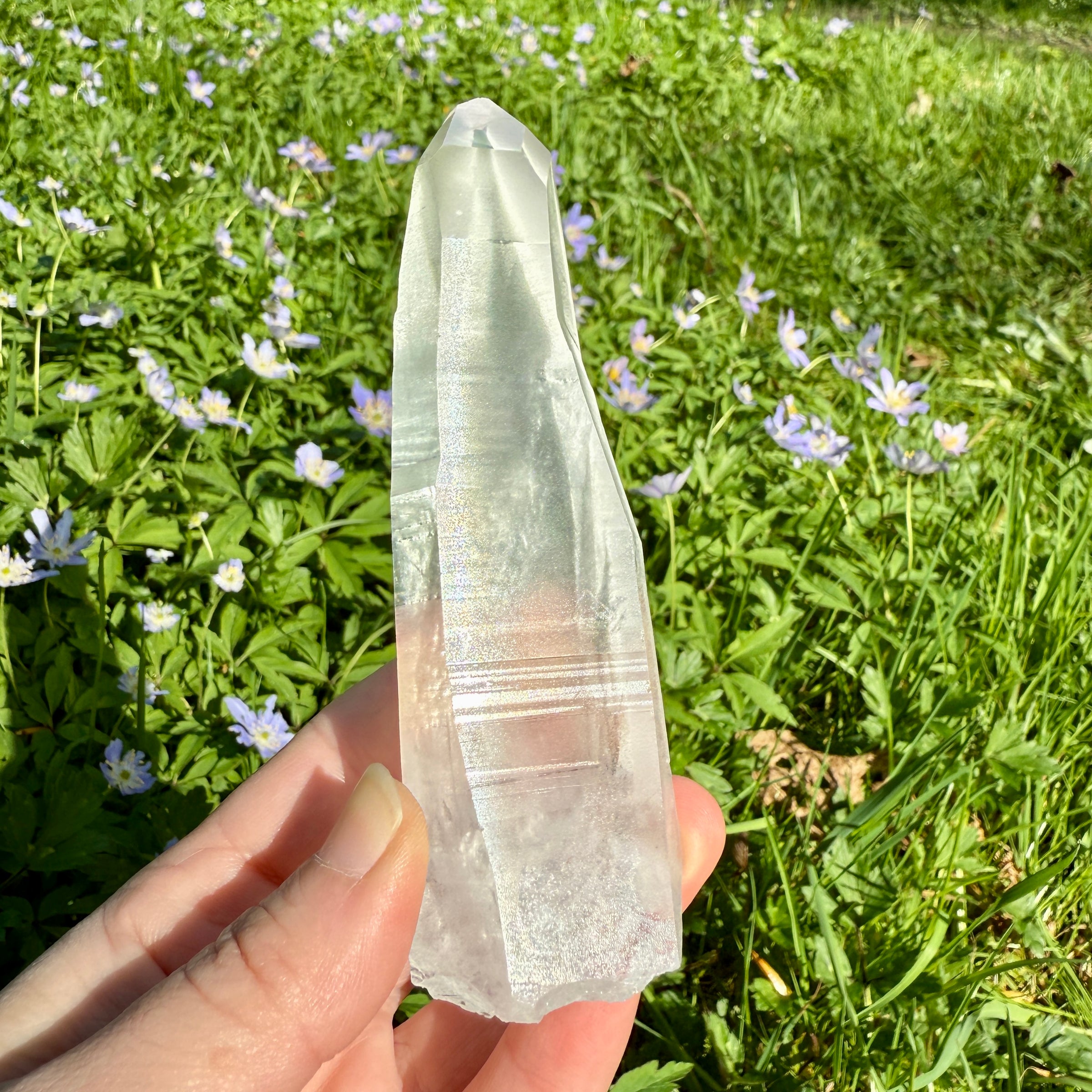 Lemurian Quartz Crystal with Future Time-Link Portal