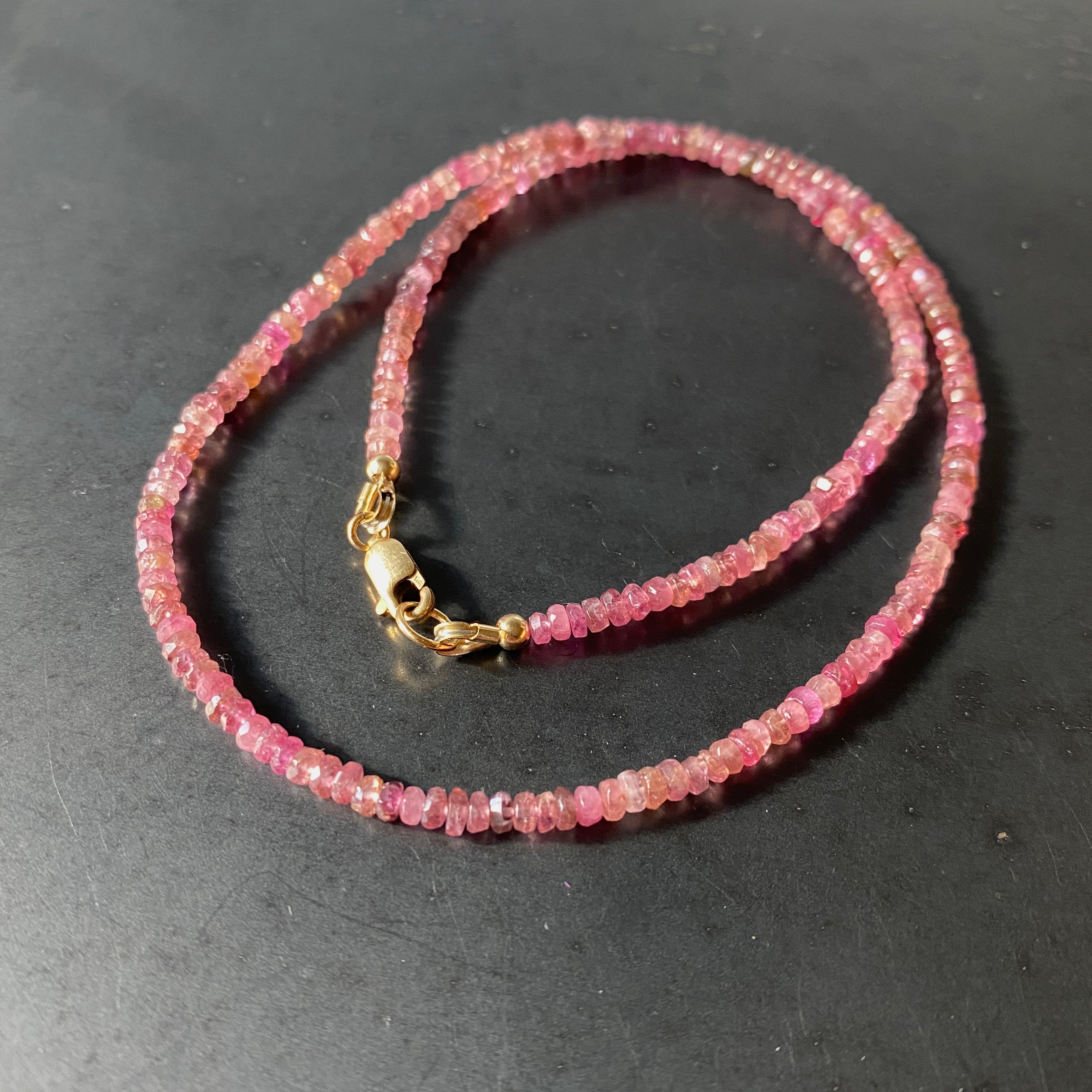 Pink Tourmaline Gemstone Necklace