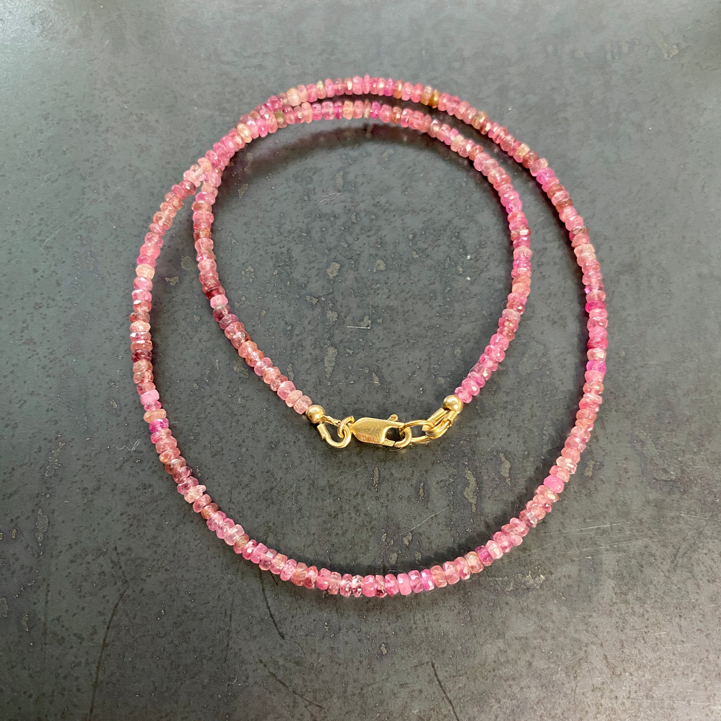 Pink Tourmaline Gemstone Necklace