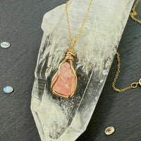 Morganite Crystal Pendant
