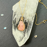 Morganite Crystal Pendant