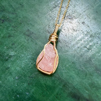 Morganite Crystal Pendant