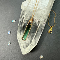 Green Tourmaline Crystal Pendant