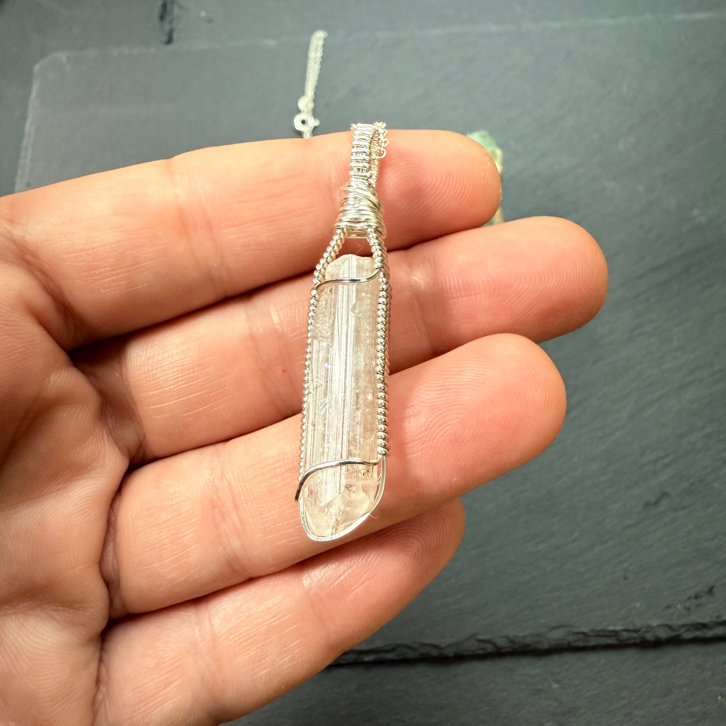Danburite Crystal Pendant