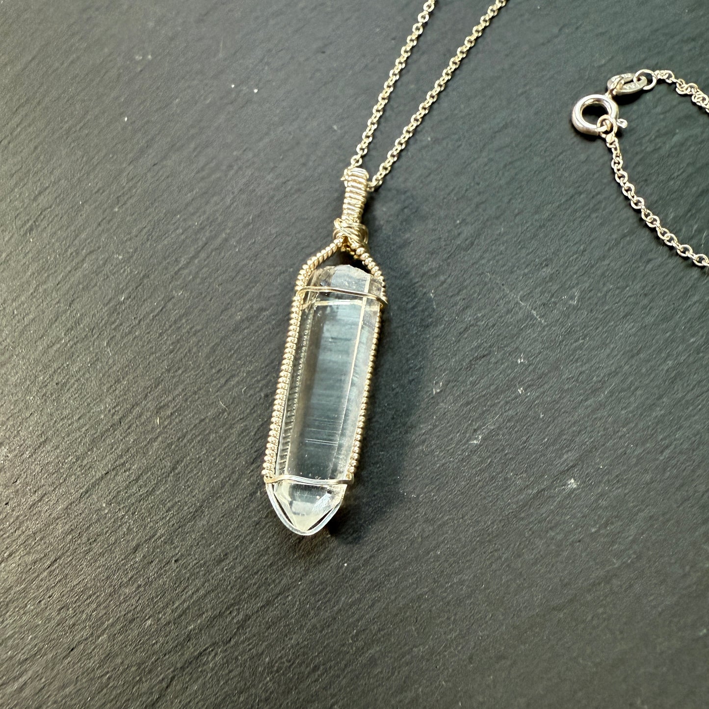 Lemurian Quartz Crystal Pendant