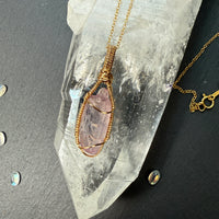 Kunzite Crystal Pendant