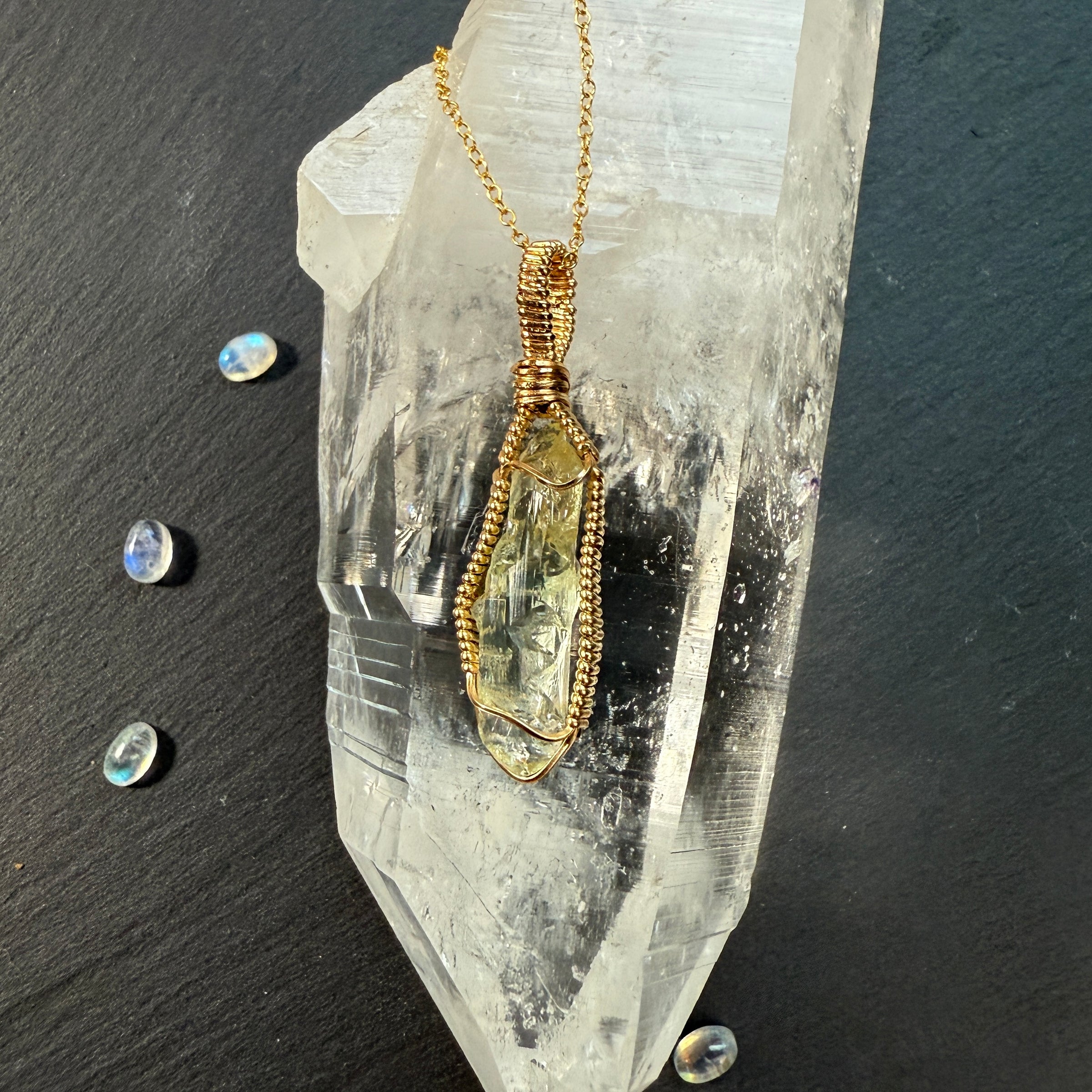 Heliodor Crystal Pendant