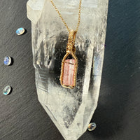 Pink Tourmaline Crystal Pendant
