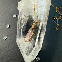 Pink Tourmaline Crystal Pendant