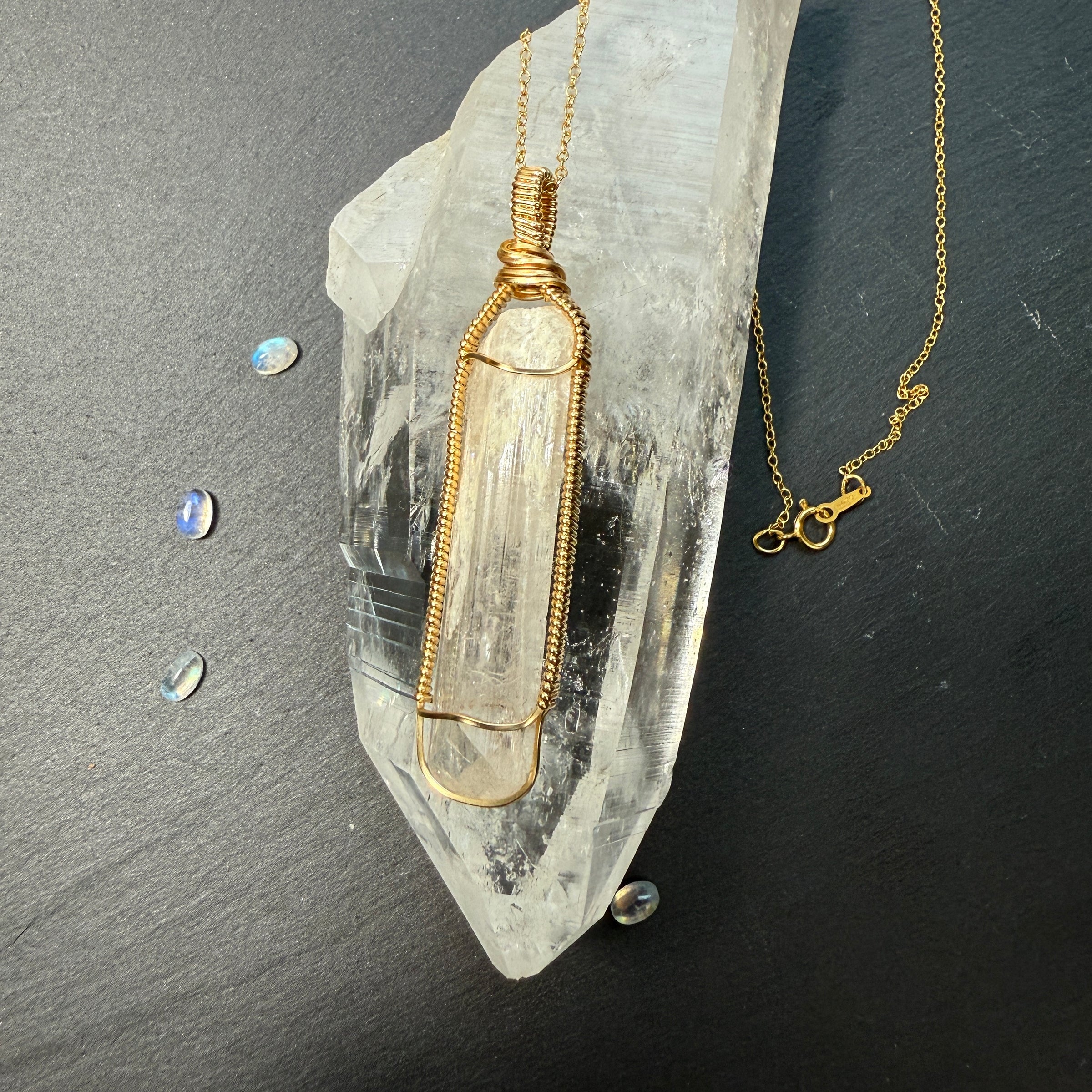 Danburite Crystal Pendant