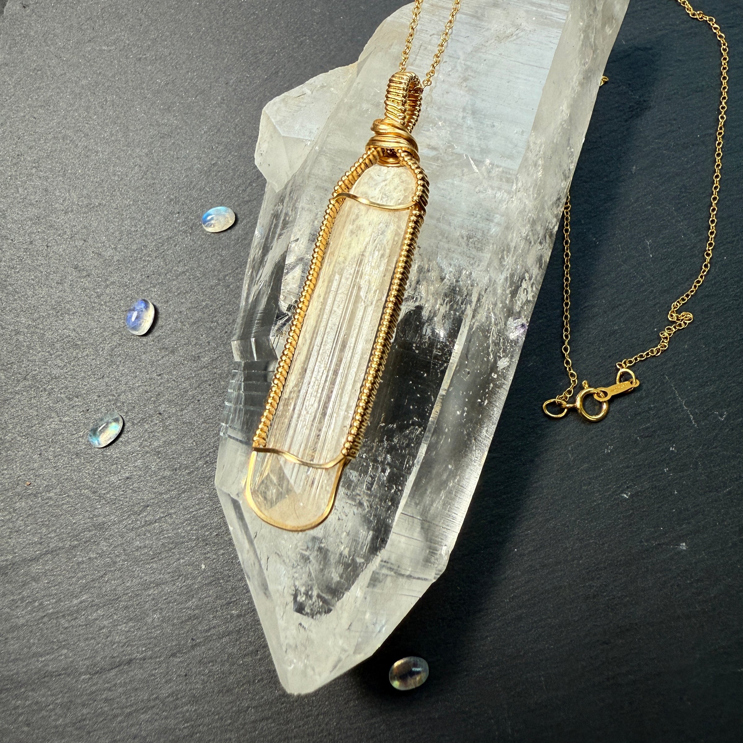 Danburite Crystal Pendant