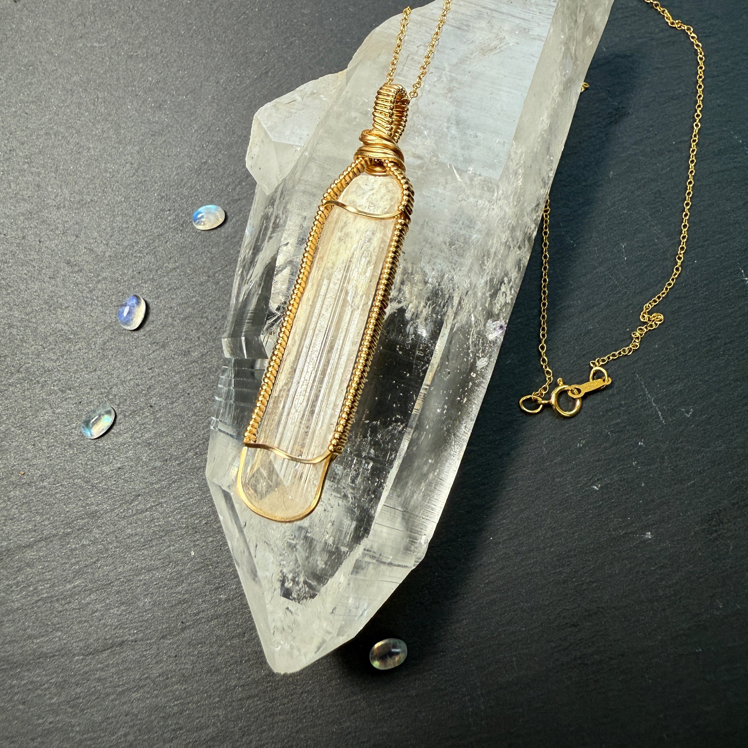 Danburite Crystal Pendant