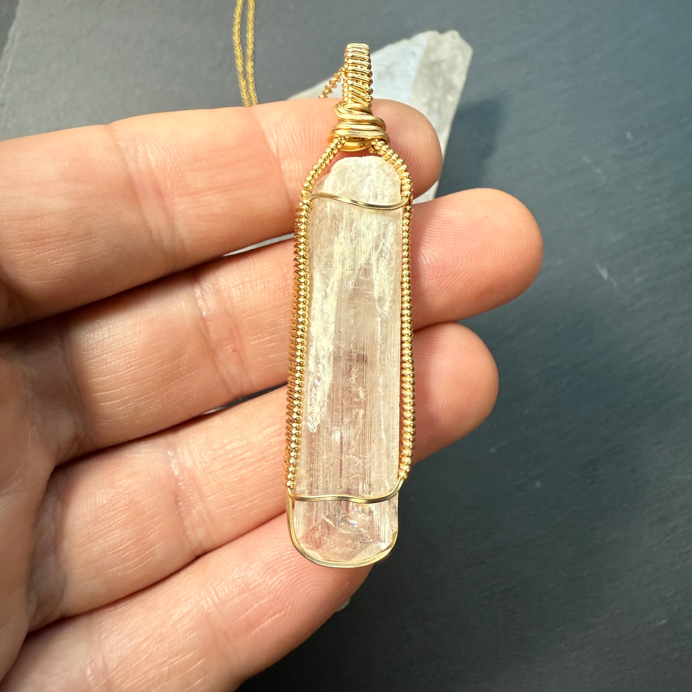 Danburite Crystal Pendant