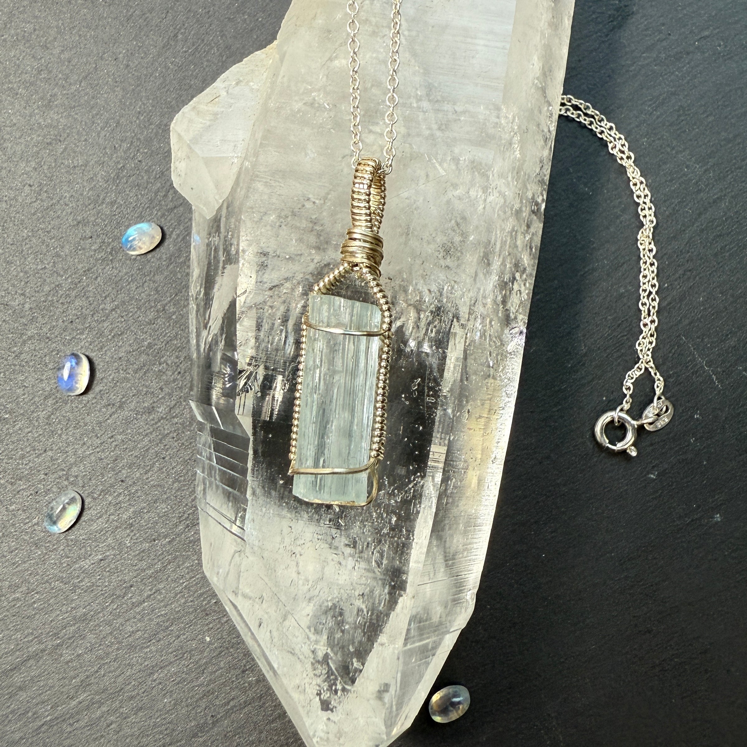 Aquamarine Crystal Pendant
