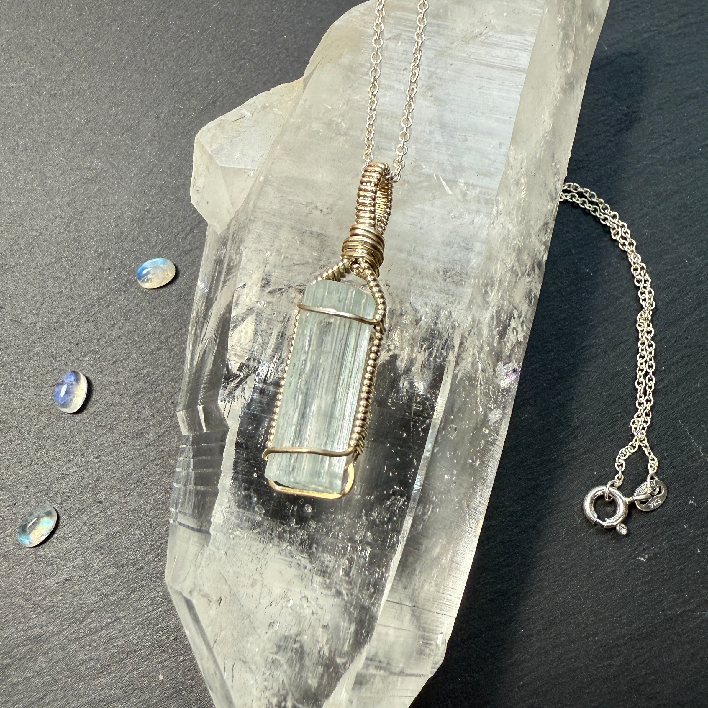 Aquamarine Crystal Pendant