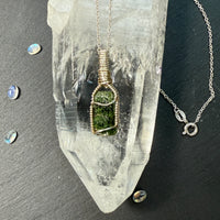 Diopside Crystal Pendant