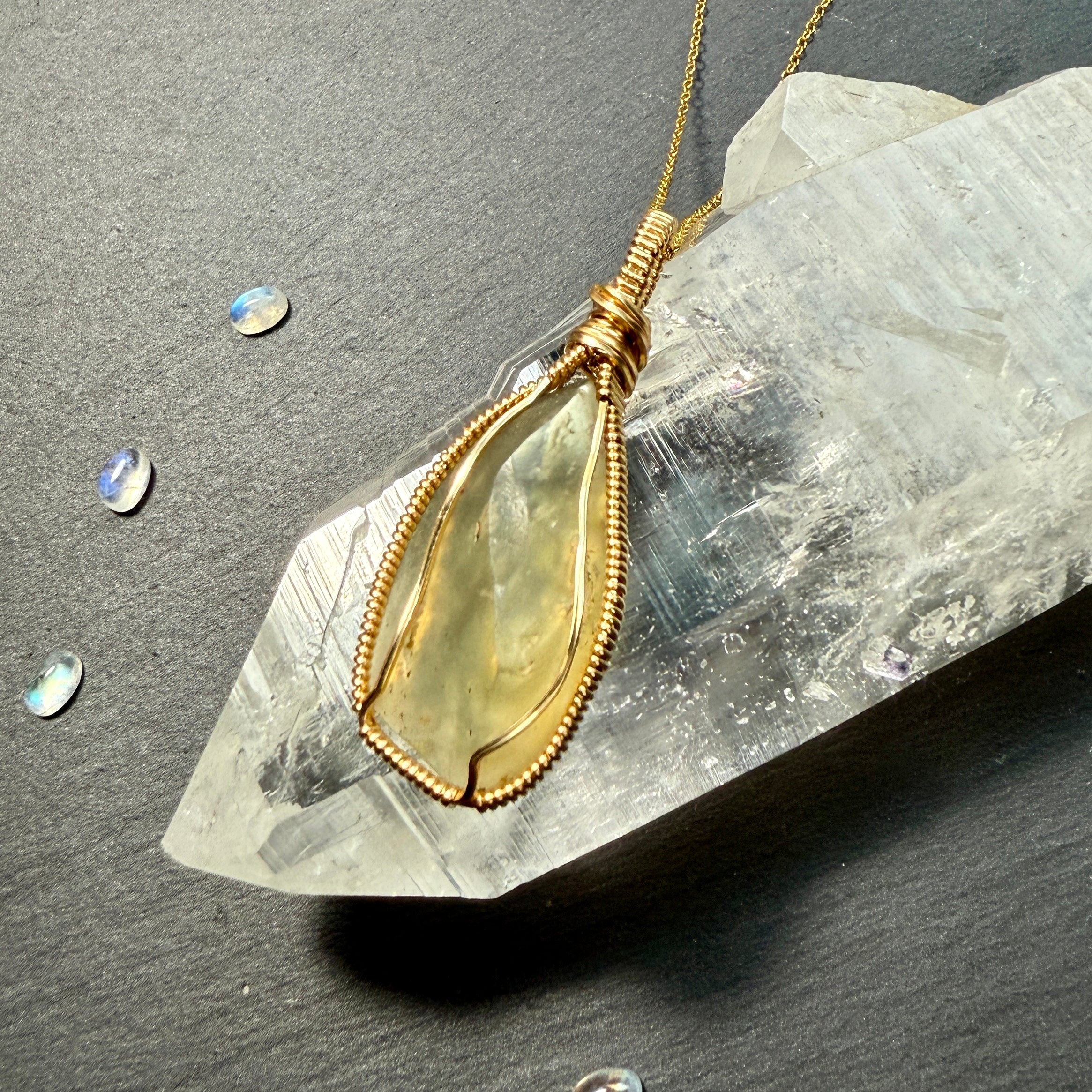 Libyan Gold Tektite Pendant