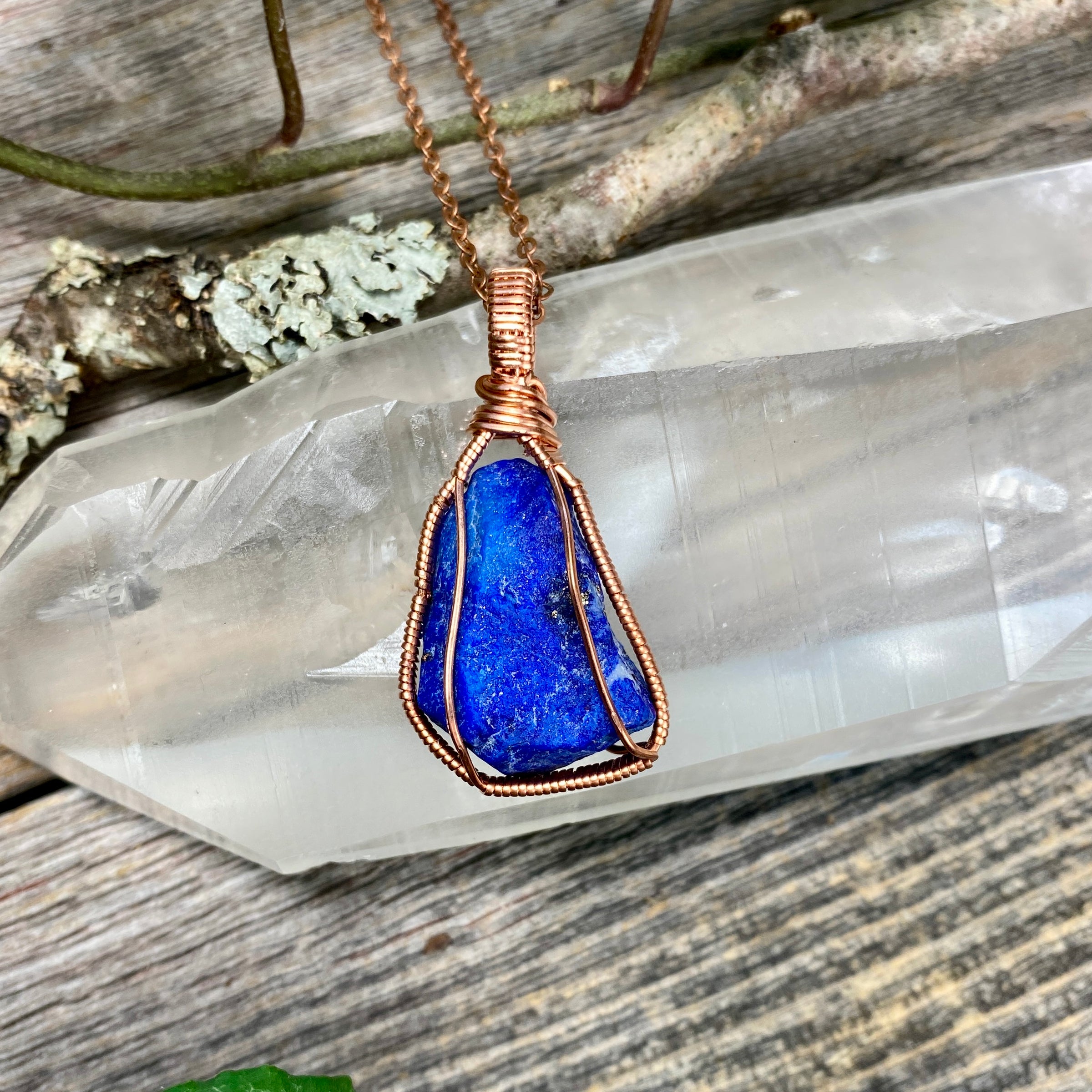 Lapis Lazuli Copper Pendant