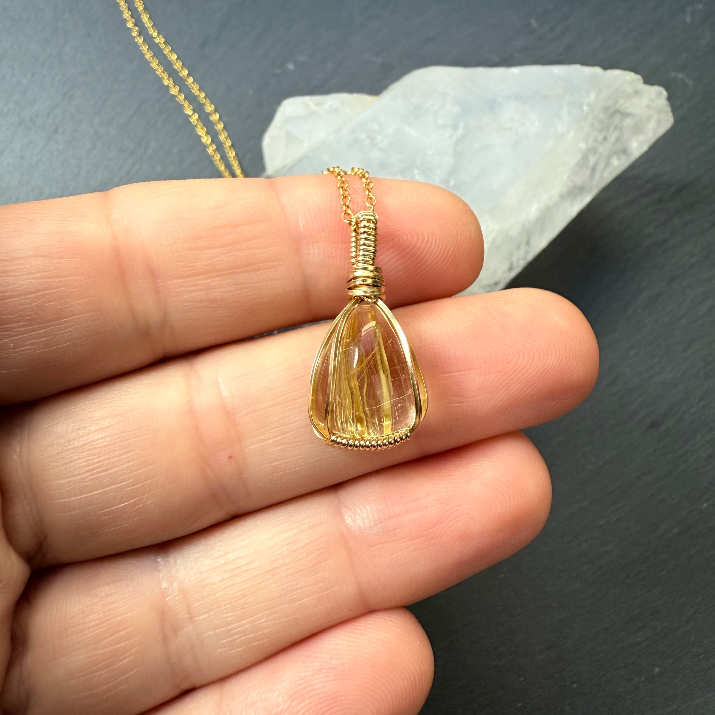 Rutilated Quartz Pendant