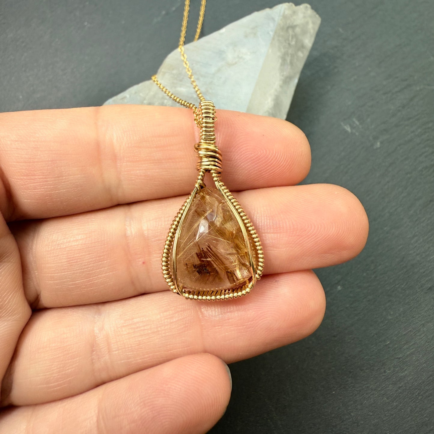 Rutilated Quartz Pendant