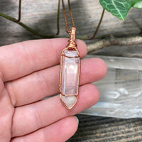 Lemurian Phantom Quartz Crystal Pendant