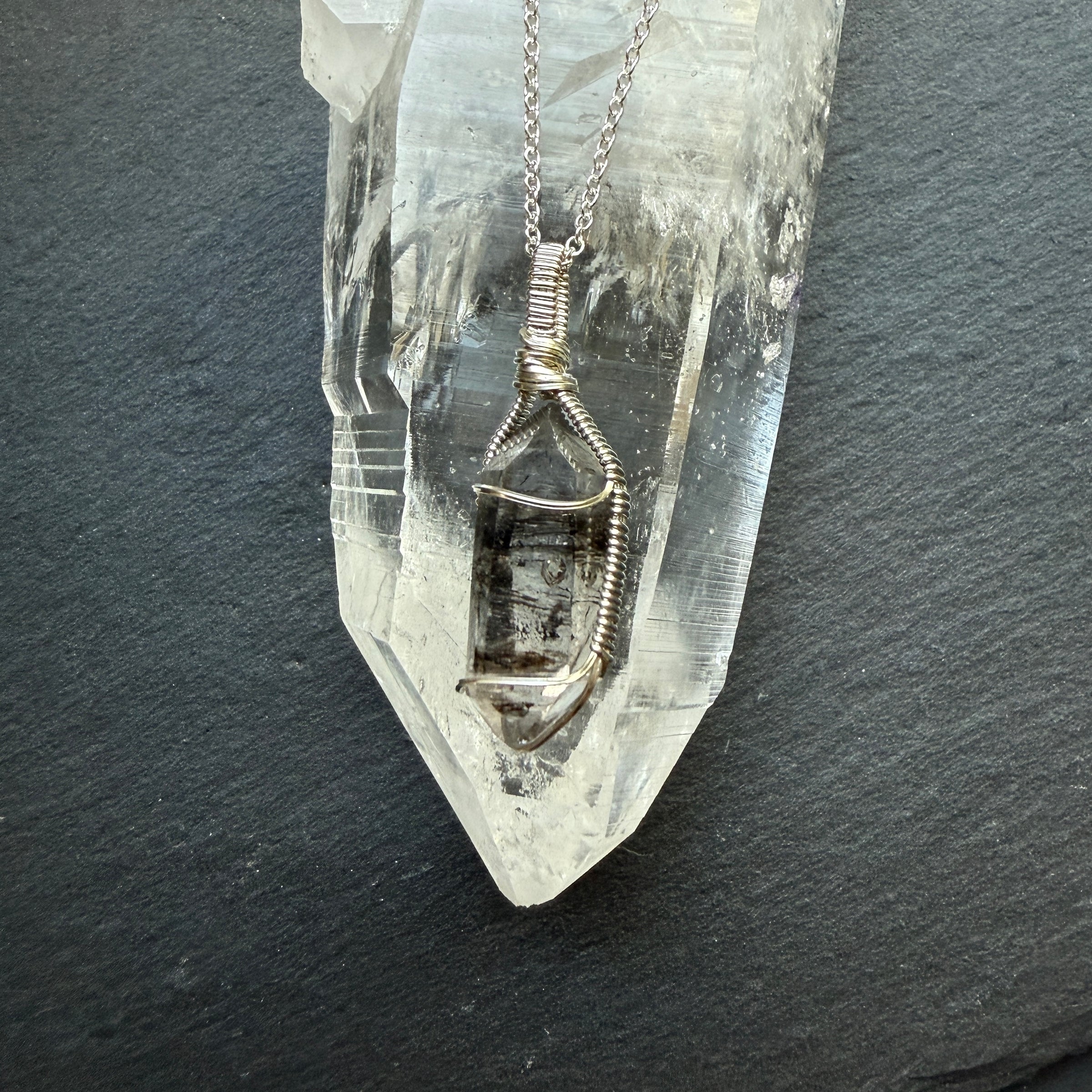 Tibetan Quartz Crystal Pendant