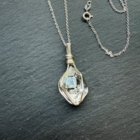 Herkimer Diamond Quartz Crystal Pendant