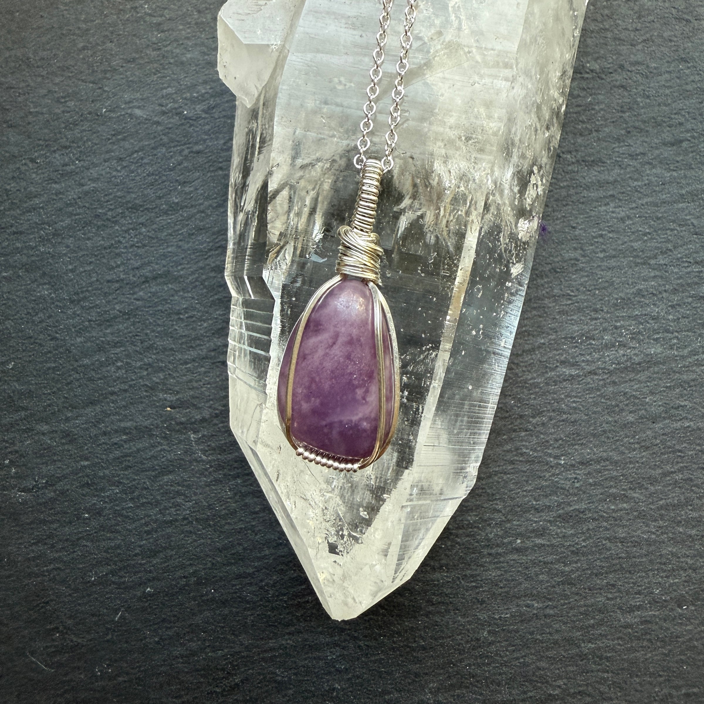 Lepidolite Stone Pendant