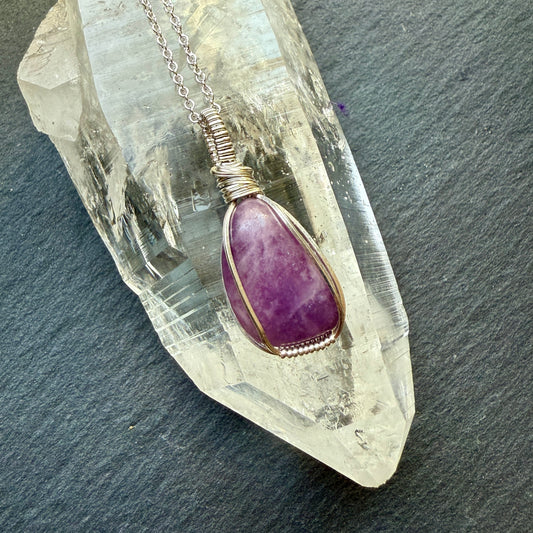 Lepidolite Stone Pendant