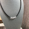 Herkimer Diamond Quartz and Black Spinel Necklace