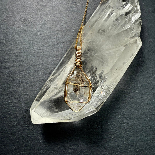 Tibetan Quartz Crystal Pendant
