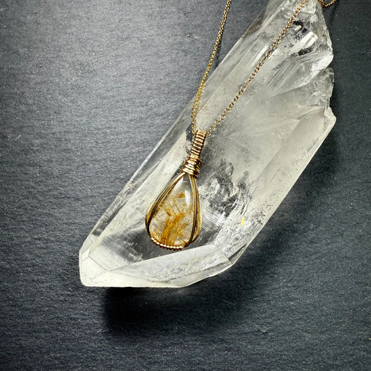 Rutilated Quartz Pendant