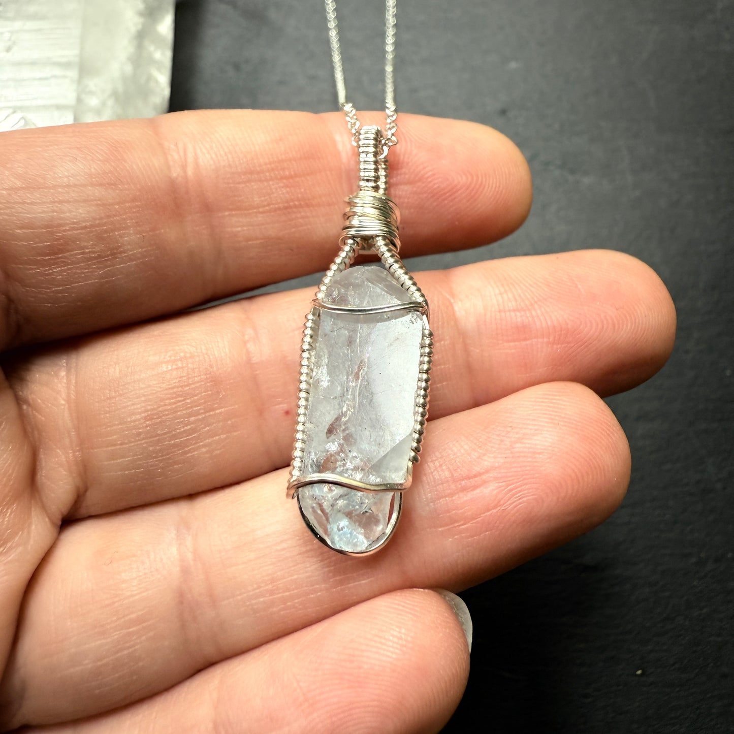 Celestite Crystal Pendant