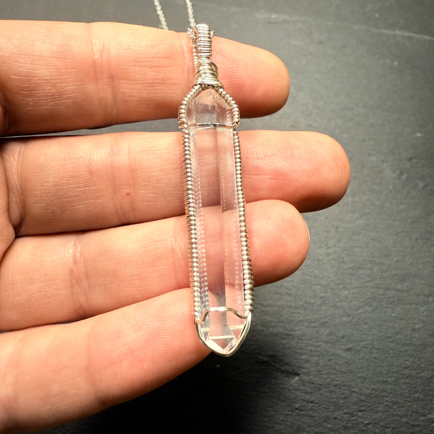 Lemurian Quartz Crystal Pendant