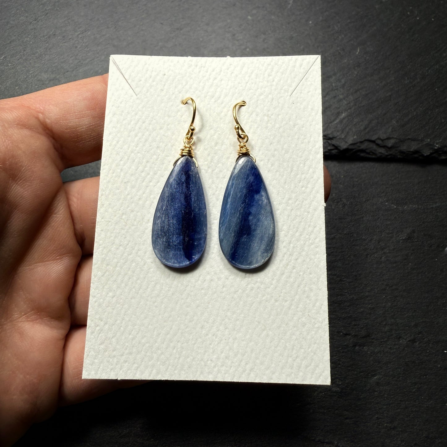 Blue Kyanite 14k Gold Filled Earrings