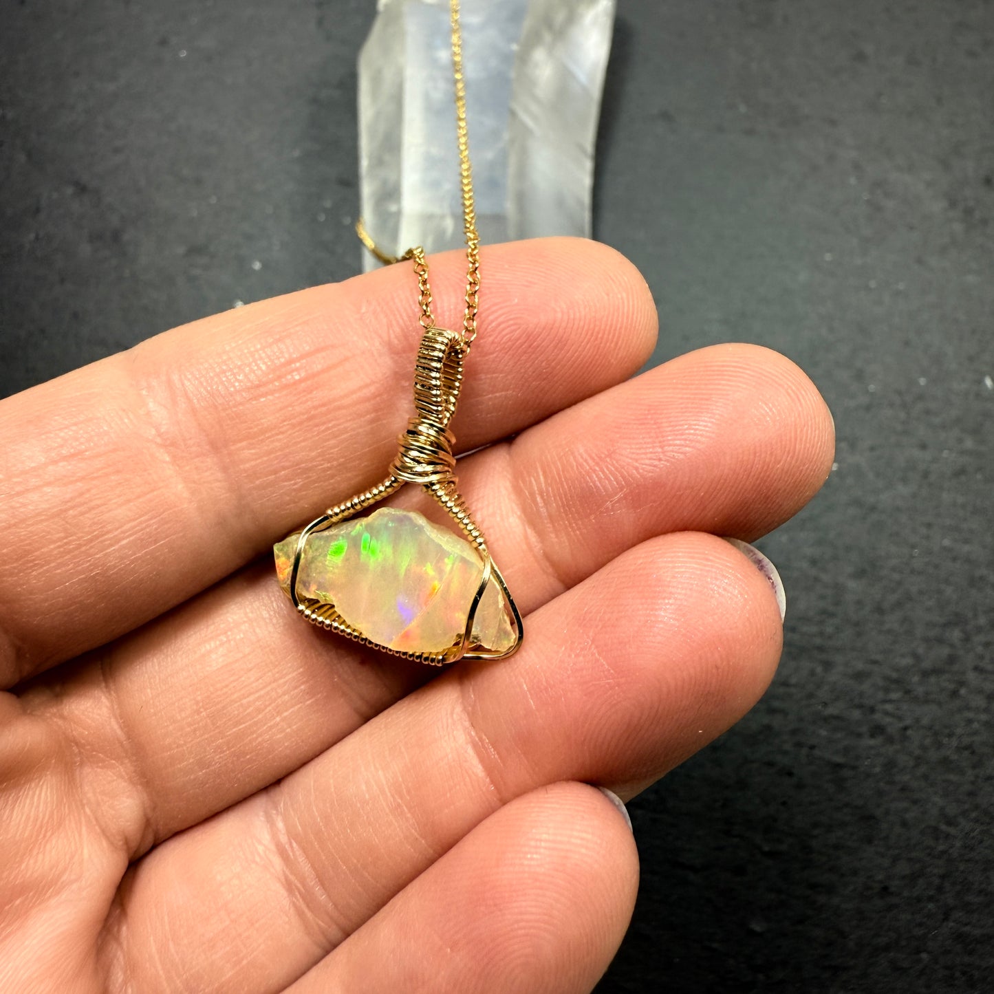 Opal Ridge Pendant - Natural Ethiopian Opal