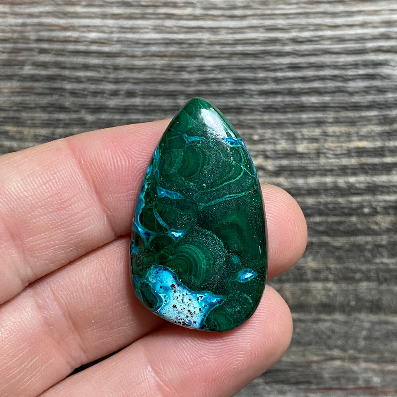 Malachite and Chrysocolla Cabochon - 9