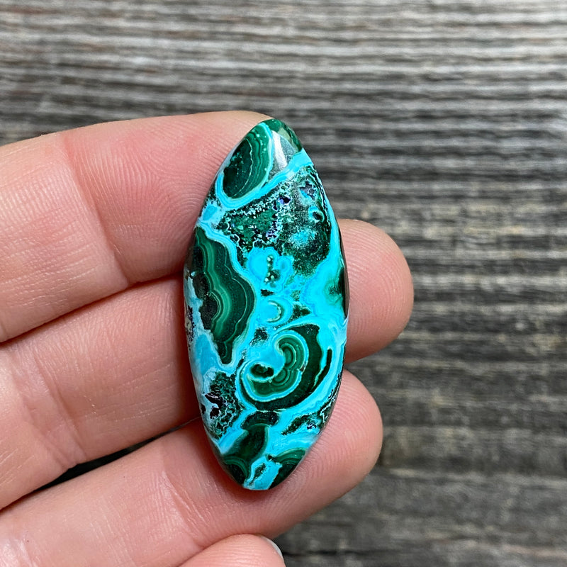 Malachite and Chrysocolla Cabochon - 11