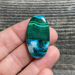 Malachite and Chrysocolla Cabochon - 14