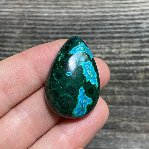 Malachite and Chrysocolla Cabochon - 29