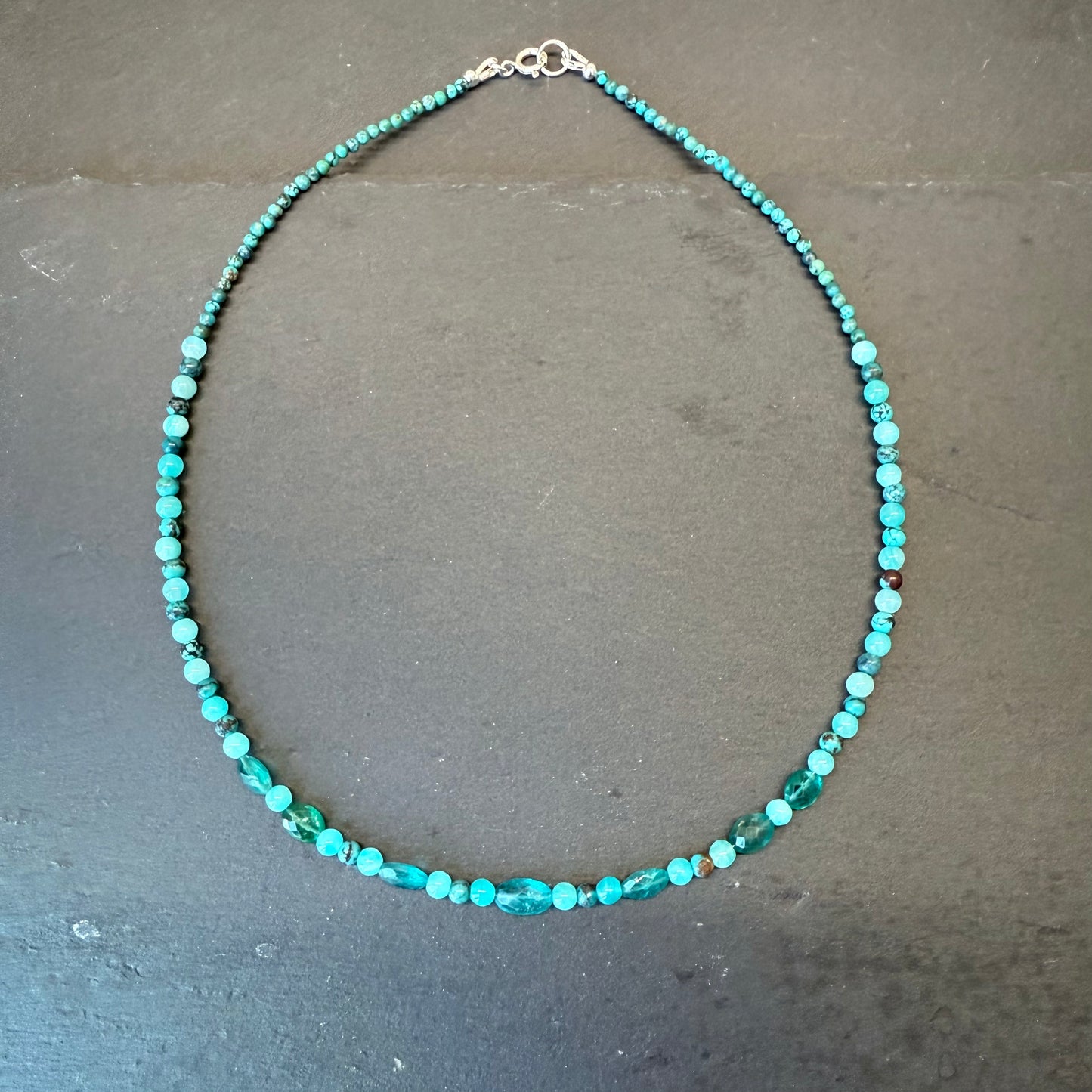 Clarity & Truth Talisman: Apatite, Amazonite and Turquoise Gemstone Necklace