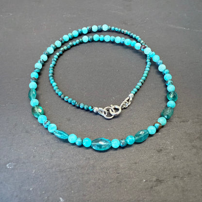 Clarity & Truth Talisman: Apatite, Amazonite and Turquoise Gemstone Necklace