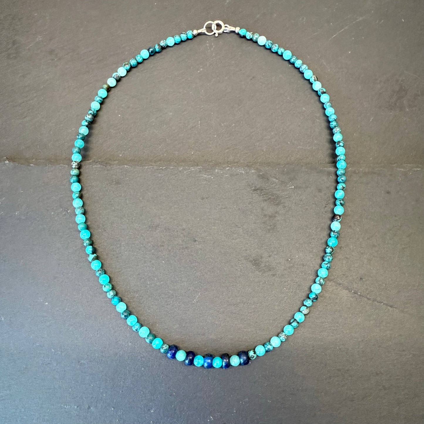 Creativity Talisman: Lapis Lazuli, Amazonite and Turquoise Gemstone Necklace